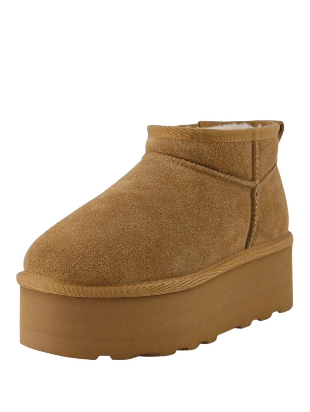 CUSHIONAIRE Hippy Chestnut Brown Suede Platform Ankle Boot - Picture 14 of 14